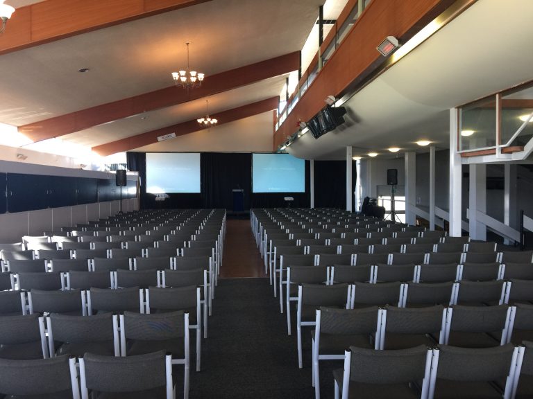 Pair of 3M wide screens ready for event at Te Rapa Racecourse