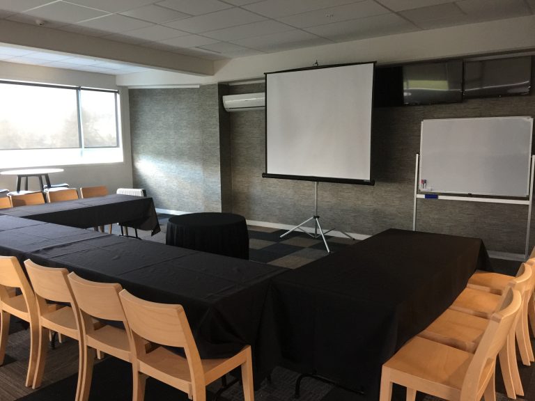 Small Meeting room with projector screen at Herbie Dyke Room