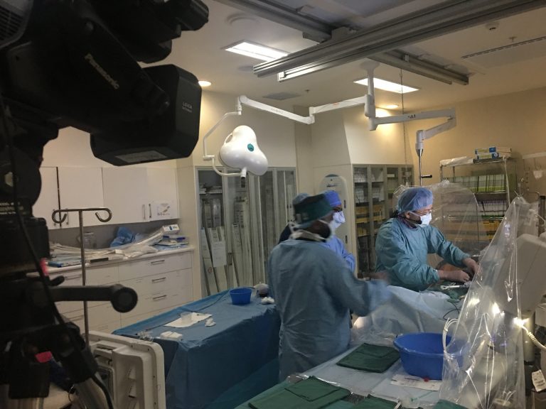 Operating theatre video and live feed