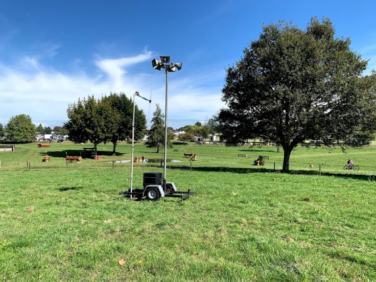 Outdoor sound system with FM Link to other systems around Park