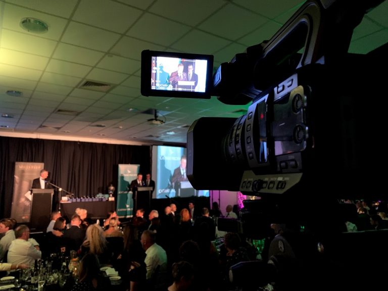 Awards Dinner live feed to big screens