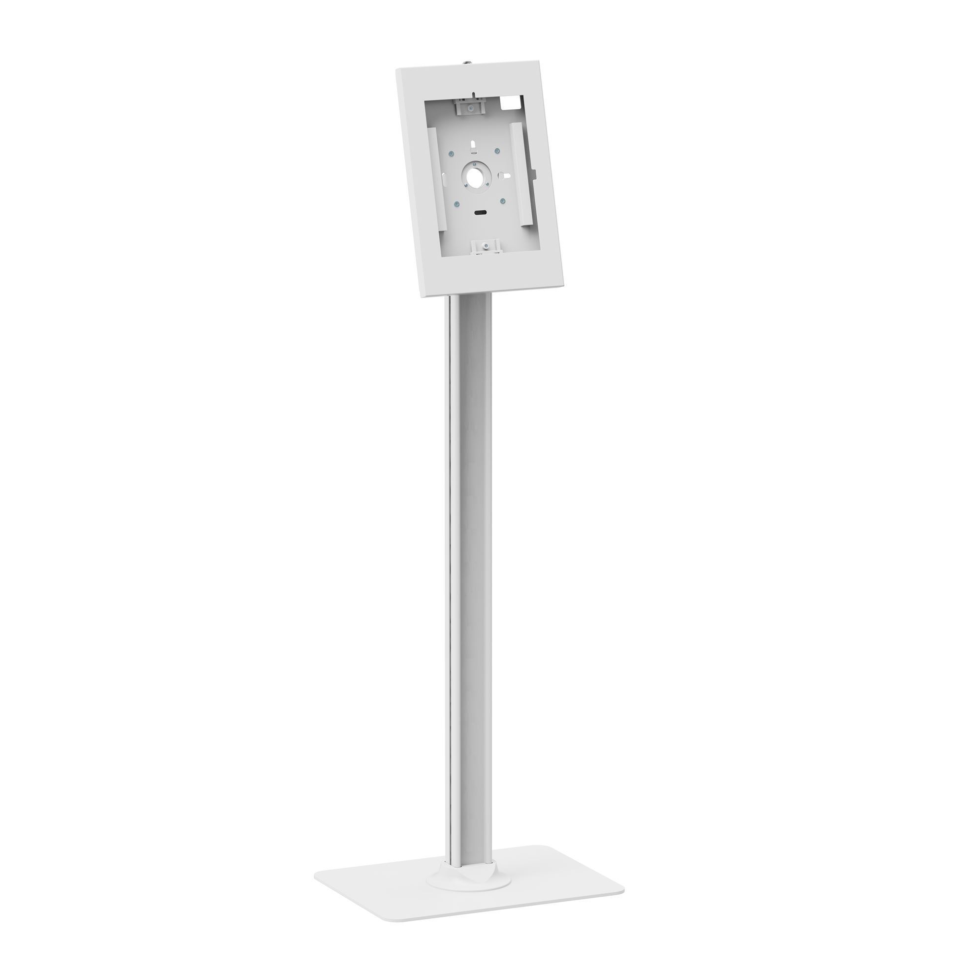 Anti-Theft Enclosed Free Standing Tablet Display Kiosk White