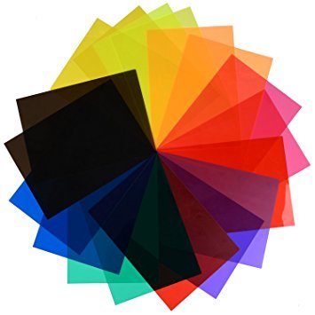 Gel Light Filter Transparent Color Lighting Film Plastic Sheets