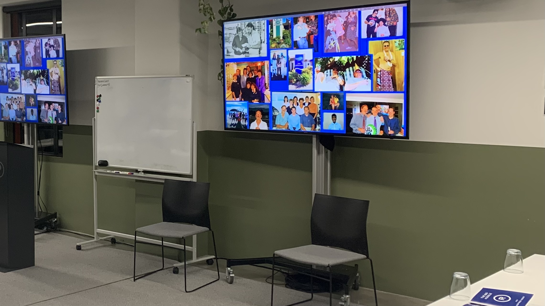 75” 4K LED TV on Eye level stand