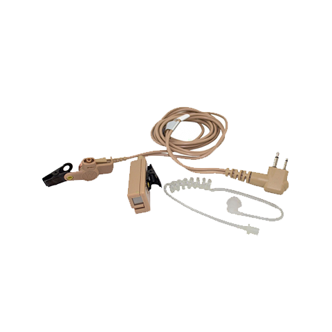 MOTOROLA BEIGE 2-WIRE EARPIECE WITH MIC AND PTT - RLN5317