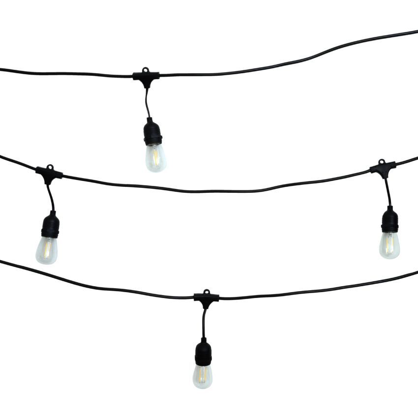 FESTOON STRING LIGHT 16M 20 BULB - DROP FITTING - WARM WHITE